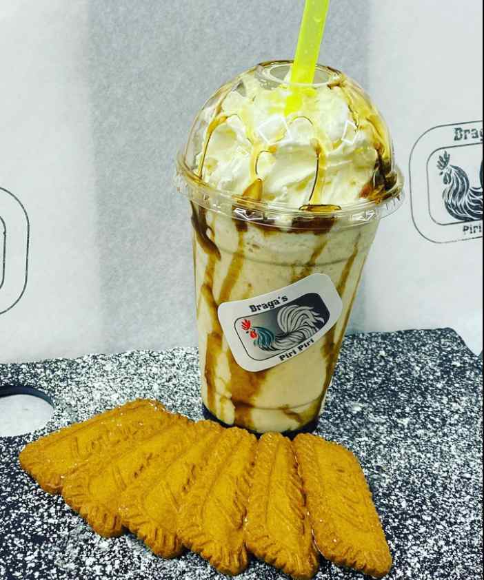  refreshing milkshake served at Braga’s Piri Piri takeaway in Glasgow
