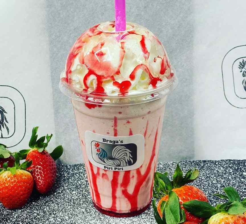  refreshing milkshake served at Braga’s Piri Piri takeaway in Glasgow
