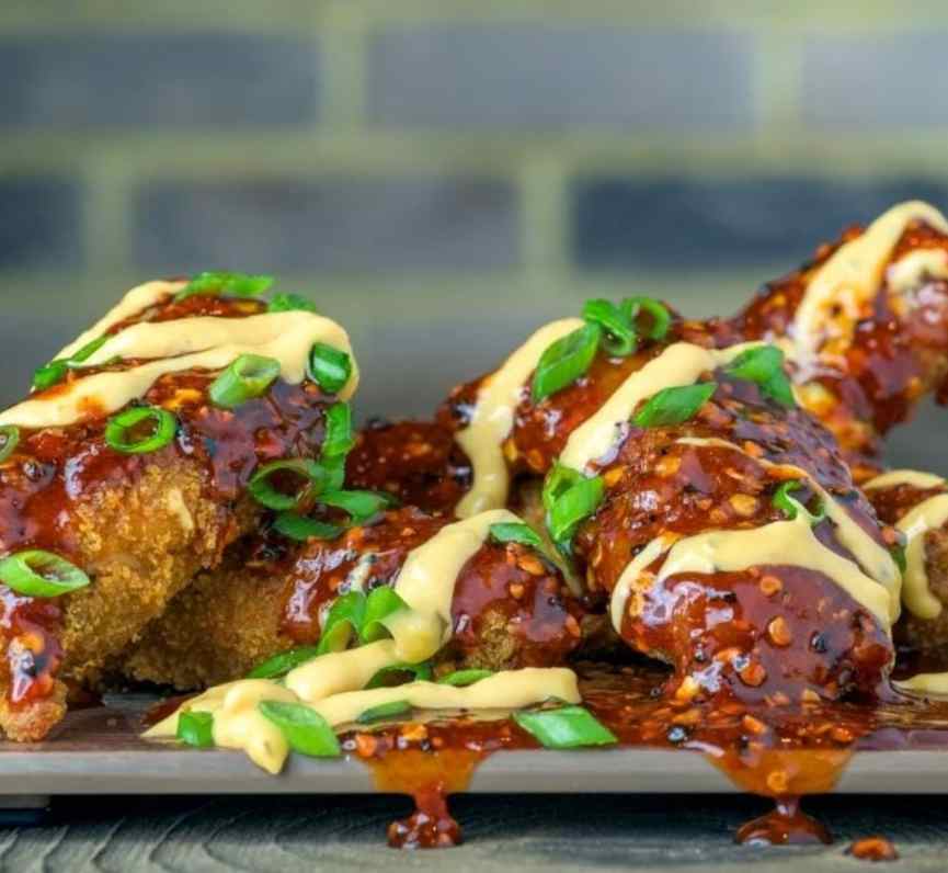 golden chicken wings served at Braga’s Piri Piri takeaway in Glasgow
